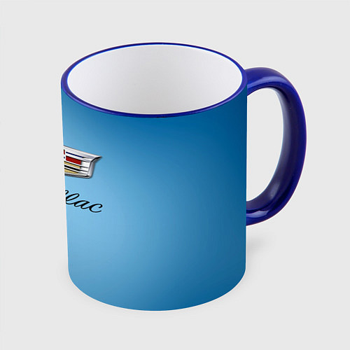 Кружка цветная Cadillac / 3D-Синий кант – фото 1