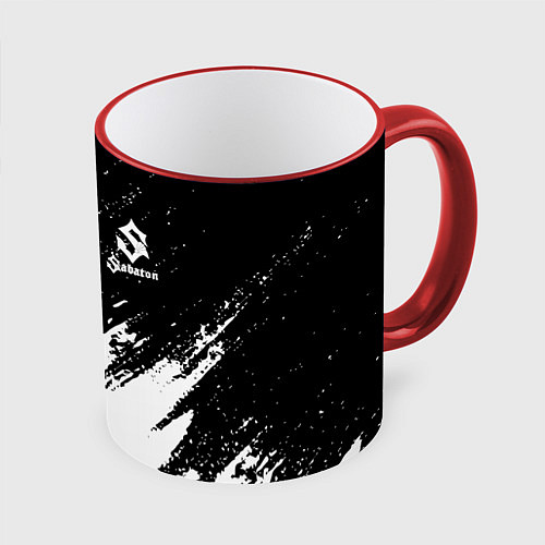 Кружка цветная Sabaton / 3D-Красный кант – фото 1