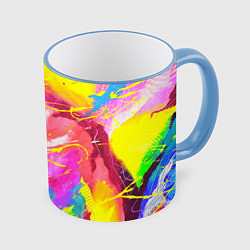 Кружка 3D ТИ-ДАЙ, цвет: 3D-небесно-голубой кант