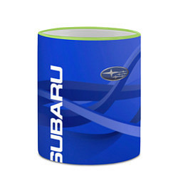 Кружка 3D SUBARU, цвет: 3D-светло-зеленый кант — фото 2