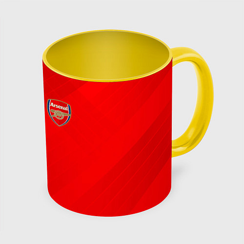 Кружка цветная ARSENAL / 3D-Белый + желтый – фото 1