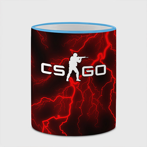 Кружка цветная COUNTER STRIKE / 3D-Небесно-голубой кант – фото 2