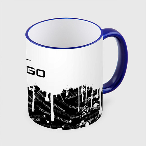 Кружка цветная COUNTER STRIKE / 3D-Синий кант – фото 1