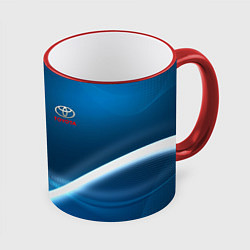 Кружка 3D TOYOTA, цвет: 3D-красный кант