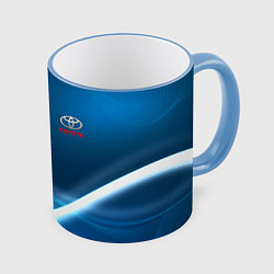 Кружка 3D TOYOTA, цвет: 3D-небесно-голубой кант