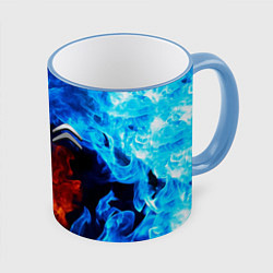 Кружка 3D CITROEN, цвет: 3D-небесно-голубой кант