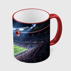 Кружка 3D FC MILAN, цвет: 3D-красный кант