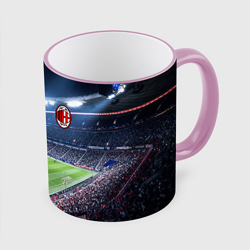 Кружка цветная FC MILAN / 3D-Розовый кант – фото 1