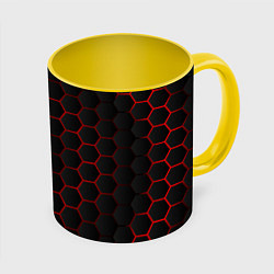 Кружка 3D 3D black & red, цвет: 3D-белый + желтый