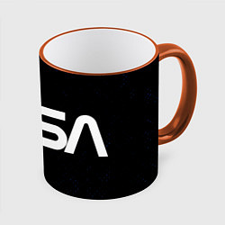 Кружка 3D NASA НАСА, цвет: 3D-оранжевый кант