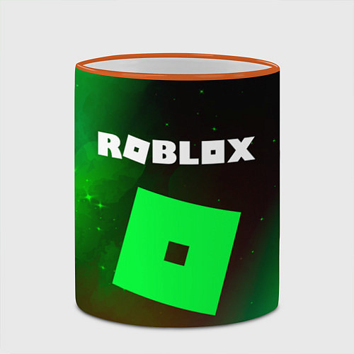 Кружка цветная ROBLOX РОБЛОКС / 3D-Оранжевый кант – фото 2