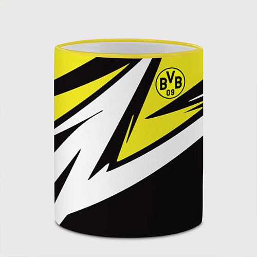 Кружка цветная Borussia Dortmund / 3D-Желтый кант – фото 2