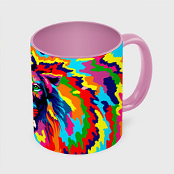 Кружка цветная Лев Artistic Art