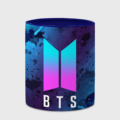 Кружка цветная BTS БТС / 3D-Белый + синий – фото 2