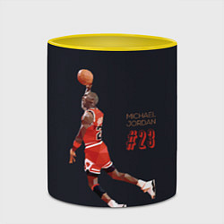 Кружка 3D MICHAEL JORDAN, цвет: 3D-белый + желтый — фото 2