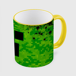 Кружка 3D MINECRAFT МАЙНКРАФТ, цвет: 3D-желтый кант