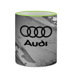 Кружка 3D AUDI АУДИ, цвет: 3D-светло-зеленый кант — фото 2