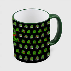 Кружка 3D Frog Pepe, цвет: 3D-зеленый кант
