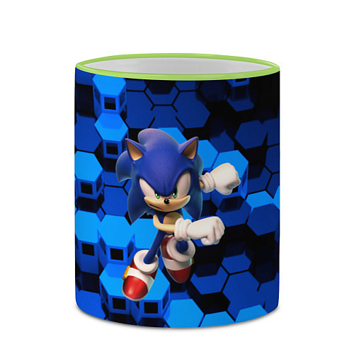 Кружка цветная Sonic / 3D-Светло-зеленый кант – фото 2
