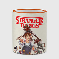 Кружка 3D Stranger Things, цвет: 3D-оранжевый кант — фото 2