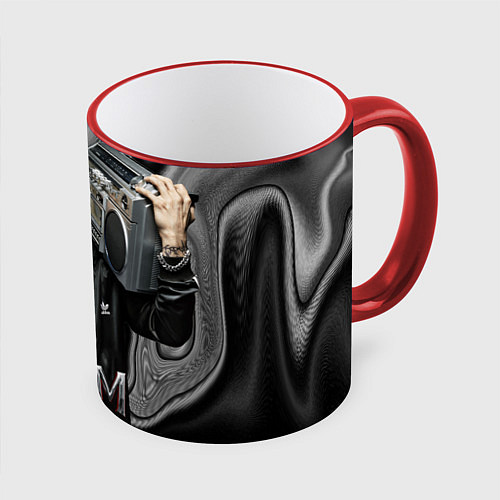 Кружка цветная Eminem-Venom / 3D-Красный кант – фото 1