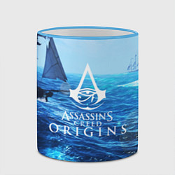 Кружка 3D Assassin’s Creed, цвет: 3D-небесно-голубой кант — фото 2