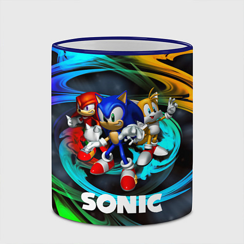 Кружка цветная SONIC TRIO / 3D-Синий кант – фото 2