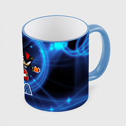 Кружка 3D Sonic SEGA, цвет: 3D-небесно-голубой кант