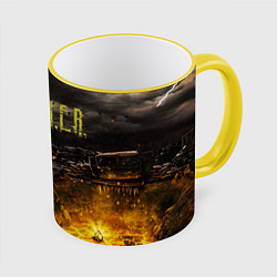 Кружка 3D Stalker 2, цвет: 3D-желтый кант