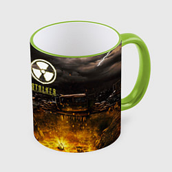 Кружка 3D Stalker 2, цвет: 3D-светло-зеленый кант