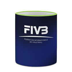 Кружка 3D FIVB Volleyball, цвет: 3D-светло-зеленый кант — фото 2