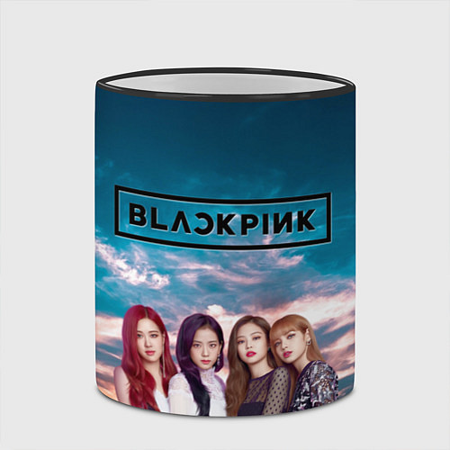 Кружка цветная BlackPink / 3D-Черный кант – фото 2