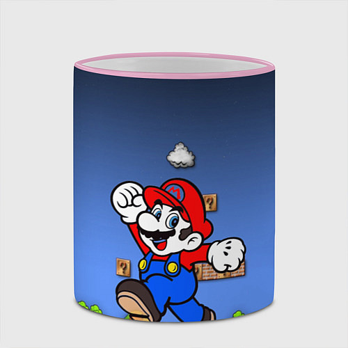 Кружка цветная Mario / 3D-Розовый кант – фото 2
