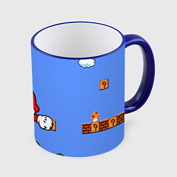 Кружка 3D Mario, цвет: 3D-синий кант