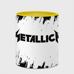 Кружка 3D METALLICA МЕТАЛЛИКА, цвет: 3D-белый + желтый — фото 2