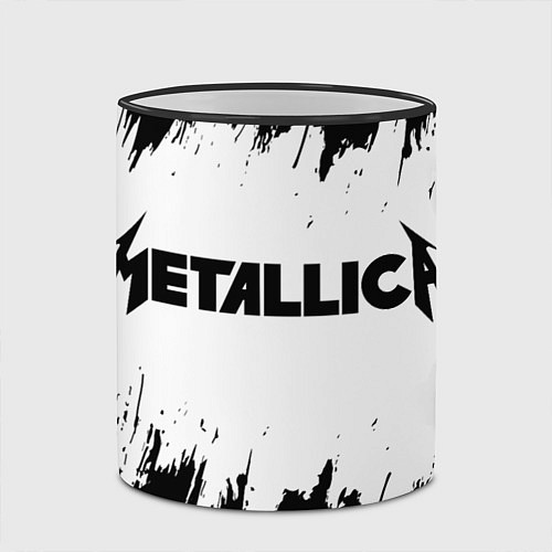 Кружка цветная METALLICA МЕТАЛЛИКА / 3D-Черный кант – фото 2