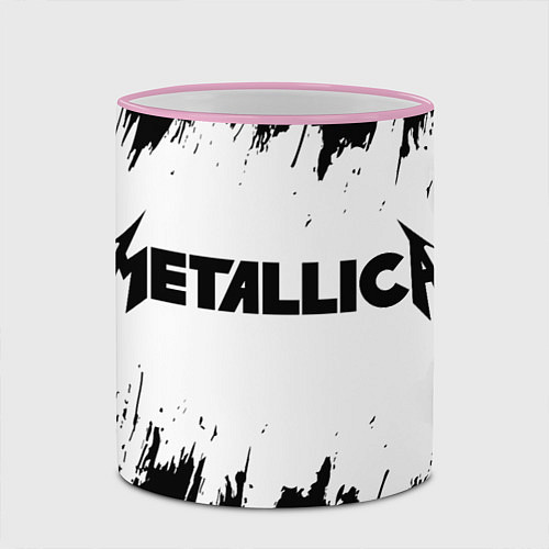 Кружка цветная METALLICA МЕТАЛЛИКА / 3D-Розовый кант – фото 2