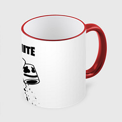 Кружка 3D FORTNITE MARSHMELLO, цвет: 3D-красный кант