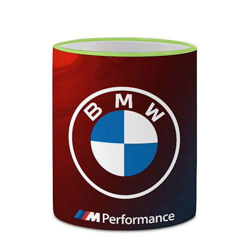 Кружка цветная BMW БМВ / 3D-Светло-зеленый кант – фото 2