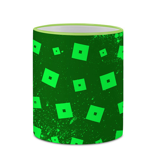 Кружка цветная ROBLOX РОБЛОКС / 3D-Светло-зеленый кант – фото 2