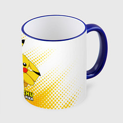 Кружка 3D Pikachu Pika Pika, цвет: 3D-синий кант