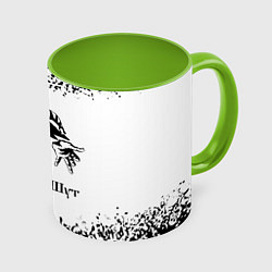 Кружка 3D КОРОЛЬ И ШУТ, цвет: 3D-белый + светло-зеленый