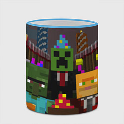 Кружка 3D Minecraft - characters - video game, цвет: 3D-небесно-голубой кант — фото 2