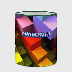 Кружка 3D Minecraft - pattern, цвет: 3D-зеленый кант — фото 2