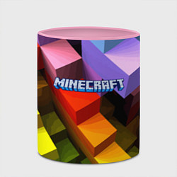 Кружка 3D Minecraft - pattern, цвет: 3D-белый + розовый — фото 2