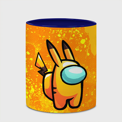 Кружка цветная AMONG US - Pikachu / 3D-Белый + синий – фото 2