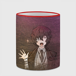 Кружка 3D Дазай Осаму, цвет: 3D-красный кант — фото 2