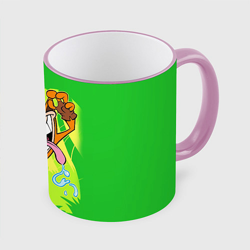 Кружка цветная CRASH BANDICOOT / 3D-Розовый кант – фото 1