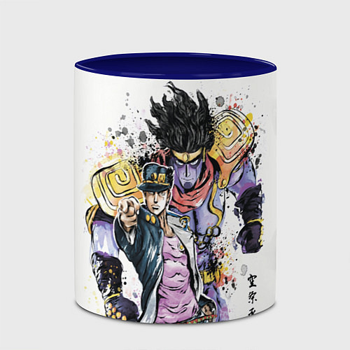 Кружка цветная JOJO / 3D-Белый + синий – фото 2
