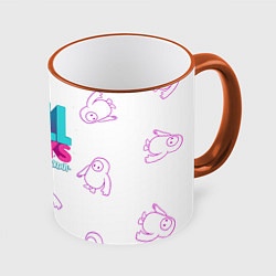 Кружка 3D Fall Guys, цвет: 3D-оранжевый кант